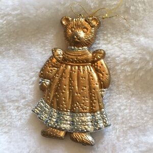 Gold and Silver Bear Ornament